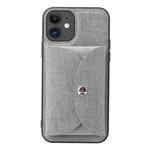For iPhone 12 mini ViLi T Series TPU + PU Woven Fabric Magnetic Protective Case with Wallet (Grey)