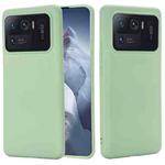 For Xiaomi Mi 11 Ultra Solid Color Liquid Silicone Dropproof Full Coverage Protective Case(Green)