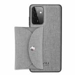 For Samsung Galaxy A32 5G ViLi T Series TPU + PU Woven Fabric Magnetic Protective Case with Wallet(Grey)