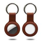 Silicone Case with Keychain Ring for AirTag(Brown)