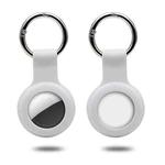 Silicone Case with Keychain Ring for AirTag(White)