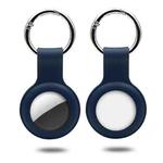 Silicone Case with Keychain Ring for AirTag(Dark Blue)