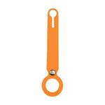 Shockproof Anti-scratch Silicone Soft Case with Hanging Strap For AirTag(Orange)