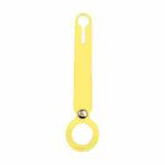 Shockproof Anti-scratch Silicone Soft Case with Hanging Strap For AirTag(Yellow)