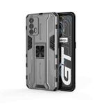 For OPPO Realme GT Supersonic PC + TPU Shock-proof Protective Case with Holder(Grey)
