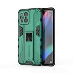 For OPPO Find X3 Supersonic PC + TPU Shock-proof Protective Case with Holder(Green)