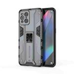 For OPPO Find X3 Supersonic PC + TPU Shock-proof Protective Case with Holder(Grey)