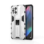 For OPPO Find X3 Supersonic PC + TPU Shock-proof Protective Case with Holder(Silver)