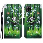 For Samsung Galaxy A22 4G Coloured Drawing Pattern Horizontal Flip PU Leather Case with Holder & Card Slots & Wallet & Lanyard(Panda)