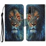 For Xiaomi Redmi 9T Coloured Drawing Pattern Horizontal Flip PU Leather Case with Holder & Card Slots & Wallet & Lanyard(Lion)