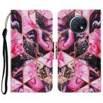 For Xiaomi Redmi Note 9T Coloured Drawing Pattern Horizontal Flip PU Leather Case with Holder & Card Slots & Wallet & Lanyard(Purple Marble)