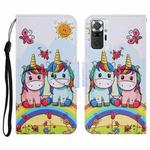 For Xiaomi Redmi Note 10 Pro Coloured Drawing Pattern Horizontal Flip PU Leather Case with Holder & Card Slots & Wallet & Lanyard(Couple Unicorn)