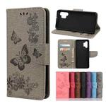 For Samsung Galaxy A32 4G Butterflies Embossing Horizontal Flip Leather Case with Holder & Card Slots & Wallet(Grey)