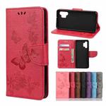 For Samsung Galaxy A32 4G Butterflies Embossing Horizontal Flip Leather Case with Holder & Card Slots & Wallet(Red)