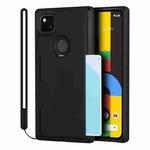 For Google Pixel 4a Armor Shockproof TPU + PC Hard Case with Card Slot Holder(Black)