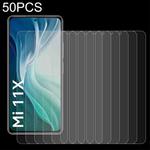 For Xiaomi Mi 11X / Mi 11i 50 PCS 0.26mm 9H 2.5D Tempered Glass Film