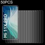 For Xiaomi Mi 11X Pro 50 PCS 0.26mm 9H 2.5D Tempered Glass Film