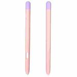 Liquid Silicone Stylus Pen Protective Case for Samsung Galaxy Tab S6 Lite P610 / P615(Pink Purple)