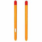 Liquid Silicone Stylus Pen Protective Case for Samsung Galaxy Tab S6 Lite P610 / P615(Yellow Red)