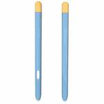 Liquid Silicone Stylus Pen Protective Case for Samsung Galaxy Tab S6 Lite P610 / P615(Blue Yellow)