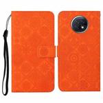 For Xiaomi Redmi Note 9T Ethnic Style Embossed Pattern Horizontal Flip Leather Case with Holder & Card Slots & Wallet & Lanyard(Orange)