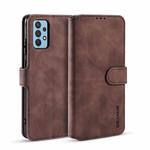 For Samsung Galaxy A32 4G DG.MING Retro Oil Side Horizontal Flip Leather Case with Holder & Card Slots & Wallet(Coffee)