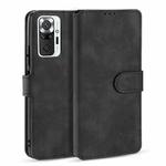 For Xiaomi Redmi Note 10 Pro DG.MING Retro Oil Side Horizontal Flip Leather Case with Holder & Card Slots & Wallet(Black)