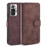 For Xiaomi Redmi Note 10 Pro DG.MING Retro Oil Side Horizontal Flip Leather Case with Holder & Card Slots & Wallet(Coffee)