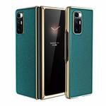 For Xiaomi Mi Mix Fold Electroplated Leather Texture Protective Case(Dark Green)