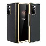 For Xiaomi Mi Mix Fold Electroplated Leather Texture Protective Case(Black)