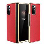 For Xiaomi Mi Mix Fold Electroplated Leather Texture Protective Case(Red)