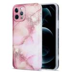 For iPhone 11 Pro Glazed Marble Pattern TPU Shockproof Protective Case (Pink)