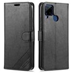 For OPPO Realme C15 / C12 / C25 / Narzo 30A AZNS Sheepskin Texture Horizontal Flip Leather Case with Holder & Card Slots & Wallet(Black)
