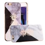For iPhone 6 & 6s Hot Stamping Geometric Marble IMD Craft TPU Protective Case(Pineapple)