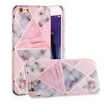 For iPhone 6 & 6s Hot Stamping Geometric Marble IMD Craft TPU Protective Case(Rhombus)