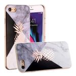 For iPhone SE 2020 & 8 & 7 Hot Stamping Geometric Marble IMD Craft TPU Protective Case(Pineapple)