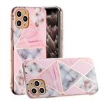 For iPhone 11 Pro Max Hot Stamping Geometric Marble IMD Craft TPU Protective Case(Rhombus)