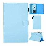 Hair Silky Texture Solid Color Horizontal Flip Leather Case with Holder & Card Slots & Photo Frame & Anti-Skid Strip For Amazon Kindle Fire HD8 2016 / 2017 / 2018(Blue)