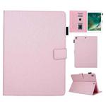 Hair Silky Texture Solid Color Horizontal Flip Leather Case with Holder & Card Slots & Photo Frame & Anti-Skid Strip For iPad 10.2 2021 / 2020 / 2019(Rose Gold)