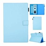 Hair Silky Texture Solid Color Horizontal Flip Leather Case with Holder & Card Slots & Photo Frame & Anti-Skid Strip For Samsung Galaxy Tab A 10.1 (2019) T510 / T515(Blue)