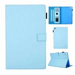 Hair Silky Texture Solid Color Horizontal Flip Leather Case with Holder & Card Slots & Photo Frame & Anti-Skid Strip For Samsung Galaxy Tab S5E 10.5 T720 / T725(Blue)