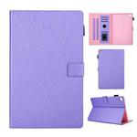 Hair Silky Texture Solid Color Horizontal Flip Leather Case with Holder & Card Slots & Photo Frame & Anti-Skid Strip For Samsung Galaxy Tab S5E 10.5 T720 / T725(Purple)