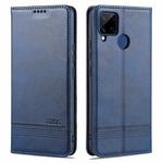For OPPO Realme C15 / C12 / C25 / Narzo 30A AZNS Magnetic Calf Texture Horizontal Flip Leather Case with Card Slots & Holder & Wallet(Blue)