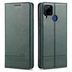 For OPPO Realme C15 / C12 / C25 / Narzo 30A AZNS Magnetic Calf Texture Horizontal Flip Leather Case with Card Slots & Holder & Wallet(Green)