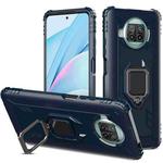 For Xiaomi Mi 10T Lite 5G / Mi 10i 5G / Redmi Note 9 Pro 5G (CN Version) Carbon Fiber Protective Case with 360 Degree Rotating Ring Holder(Blue)