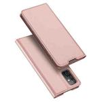 For Samsung Galaxy A82 5G DUX DUCIS Skin Pro Series Horizontal Flip PU + TPU Leather Case with Holder & Card Slots(Pink)