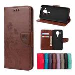 For Nokia 5.4 Butterfly Flower Pattern Horizontal Flip Leather Case with Holder & Card Slots & Wallet(Brown)