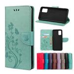For Xiaomi Redmi Note 10 Pro Butterfly Flower Pattern Horizontal Flip Leather Case with Holder & Card Slots & Wallet(Green)