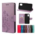 For Xiaomi Redmi Note 10 5G Butterfly Flower Pattern Horizontal Flip Leather Case with Holder & Card Slots & Wallet(Light Purple)