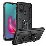 For Motorola Moto G10 / G30 Shockproof TPU + PC Protective Case with 360 Degree Rotating Holder(Black)